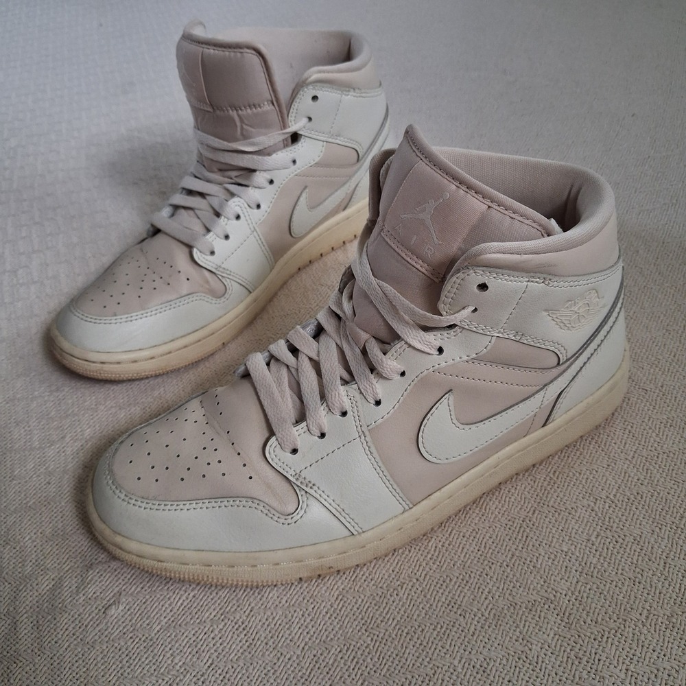air Jordan 1 legend light down mid sneakers womens 9.5 mens 8 neutral brown nike